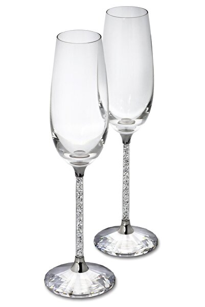Swarovski 255678 Swarovski Ev Dekorasyon Crystalline Toasting Flutes (Set Of 2)
