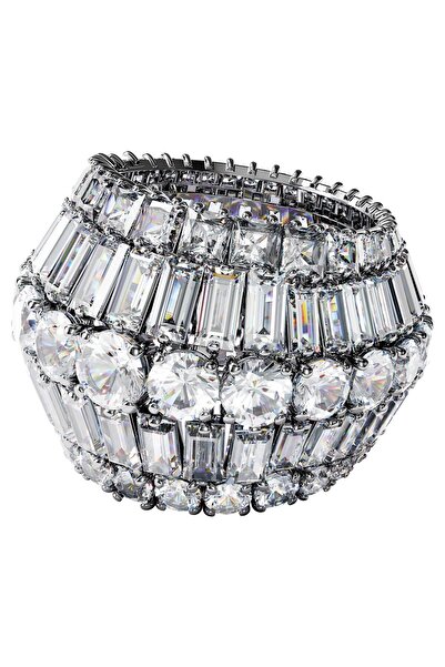 Swarovski 5610393 Yüzük Hyperbola:Rıng L Rows Whıte/Rhs 52