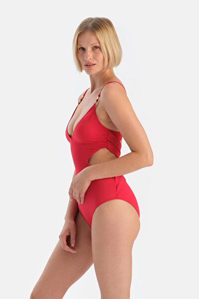 Dagi Kırmızı V Yaka Mayokini