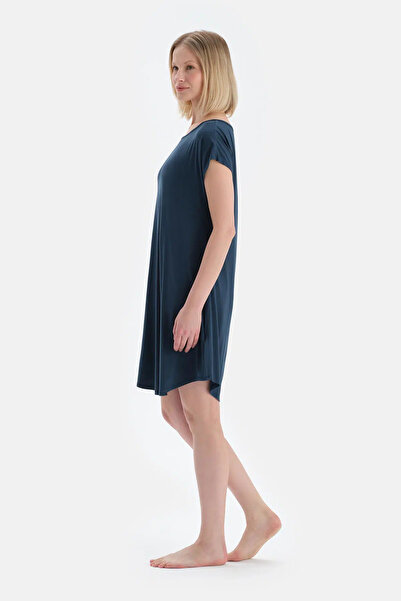 Dagi Indigo Cool Touch Bisiklet Yaka Kısa Kollu Gecelik