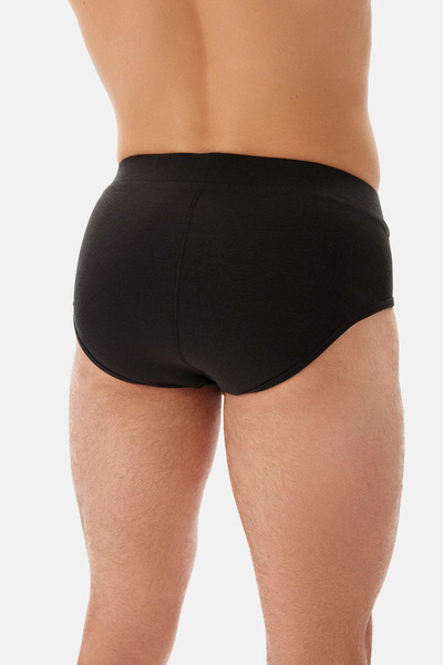 Dagi Black Seam Detailed Fabric Covered Elastic Slip