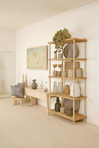 HESA Çok amaçlı çiçeklik rafı Atlantik çam desenli