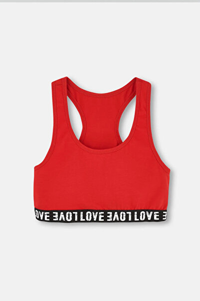 Dagi Kırmızı Love Bantlı Tek Sütyen