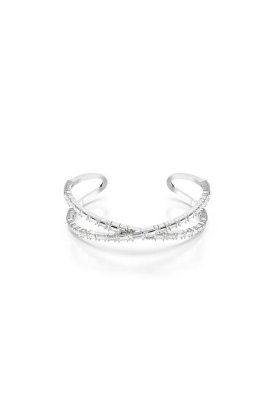 Swarovski 5677626 Swarovski Bilezik Hyperbola:Cuff Whıte/Rhs M