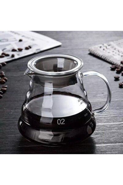 VESTRON Kahve Sürahisi Borosilikat Cam Coffee Server 600 ml