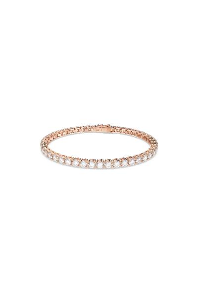 Swarovski 5657661 Bilezik Re Matrix:Bracelet S White/Ros L