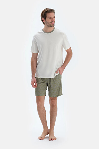 Dagi Комплект пижама с къс ръкав и тениска в екрю
