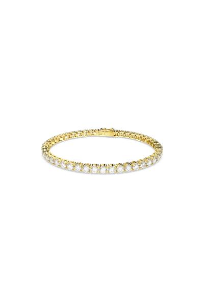 Swarovski 5657662 Bilezik Re Matrix:Bracelet S White/Gos L