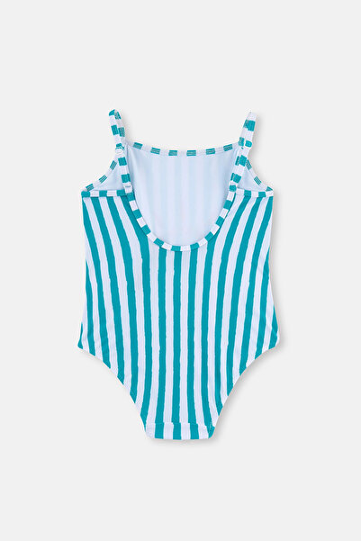 Dagi Yeşil Beyaz Çizgili Mayo