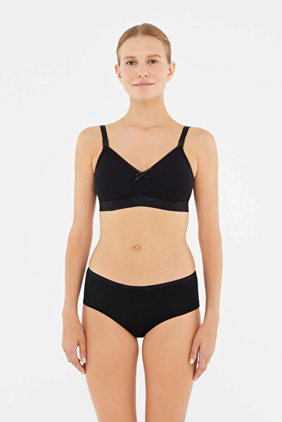 Dagi Siyah Penye Balensiz Emzirme Sütyeni