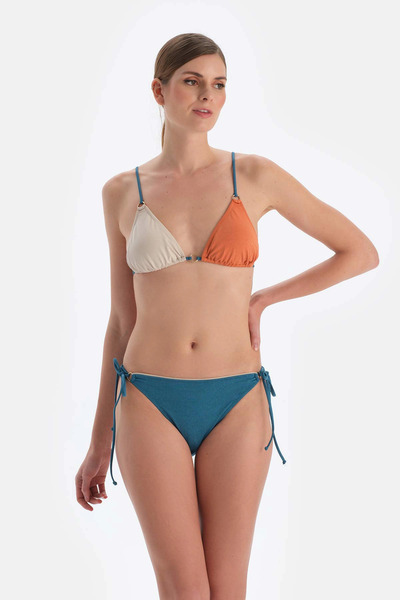 Dagi Petrol Mavi Düşük Bel Spagetti Bikini Altı