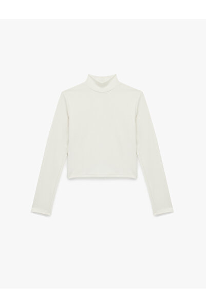 Koton Regular Fit Camisole Stand Collar Long Sleeve Bodysuit