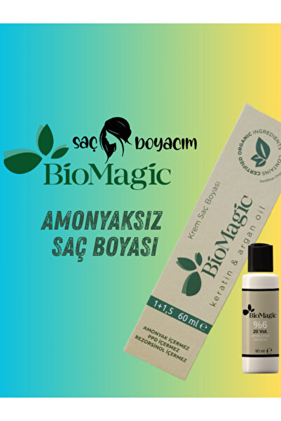 BIOMAGIC Saç Boyacım Mendil + Bio Magic Amonyaksız Saç Boyası 5.03 Fındık Kabuğu & 20 Vol. Oks+BAKIM SETİ