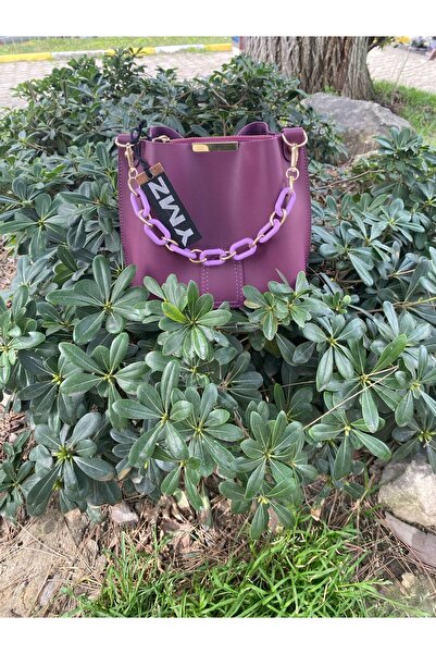 YMZBAG Geantă de mână și de umăr cu 3 compartimente cu accesoriu de lanț