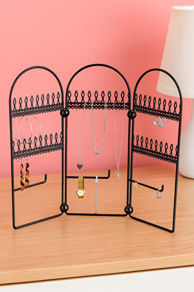 VENON SİYAH Bileklik Küpelik Kolye Düzenleme Yüzük Stand Takılık HOME PAMUK TAKI ASKILIĞI TAKI ORGANİZERİ