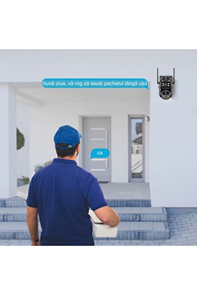 OEM ICSee 6MP 4K Dual Lens Surveillance Camera, 5X Zoom, Human Tracking, Bidirectional Audio, Night Vision.