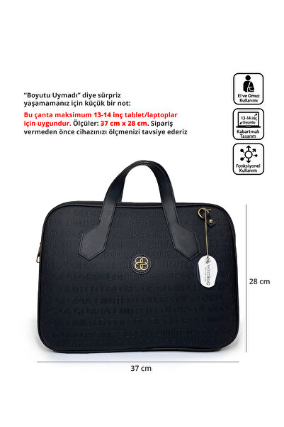 westbag Штучна шкіра, сумка для планшета, ноутбука та документів, чорна, 14 дюймів