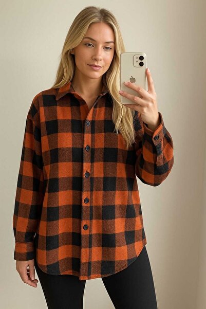 HC Boutique Cashmere Lumberjack Oversize Shirt Jacket