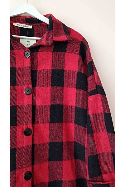 HC Boutique Cashmere Lumberjack Oversize Shirt Jacket