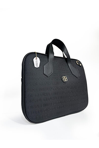 westbag Черна чанта от синтетична кожа за таблет, Macbook и документи (подходяща за устройства до 14 инча)