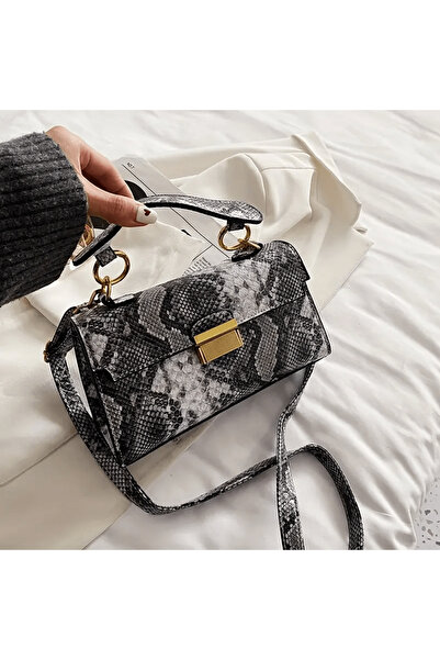 Zümrüt حقيبة نسائية أنيقة مستوردة بنمط ثعبان ذهبي معدني من ToyStore