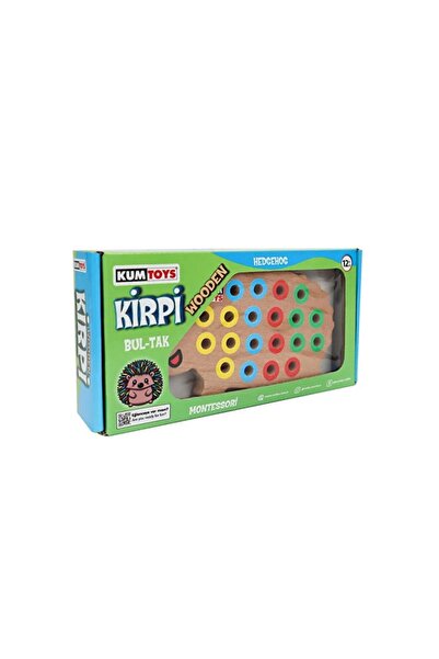 kumkumticaret Km5655 Wooden Hedgehog Bultak -Toys