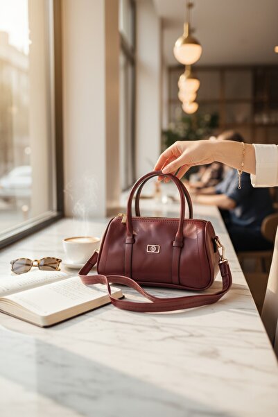 Classbag Γυναικεία τσάντα χειρός και ώμου με διπλή λωρίδα μεταξύ των χρωμάτων...