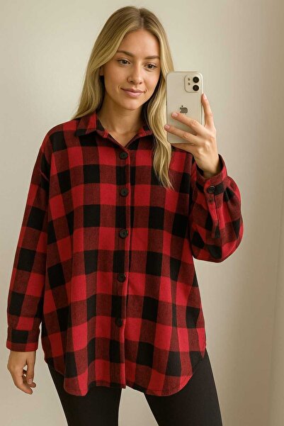 HC Boutique Cashmere Lumberjack Oversize Shirt Jacket