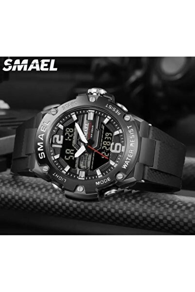 SMAEL 8033 Siyah Dijital Ve Analog Erkek Kol Saati