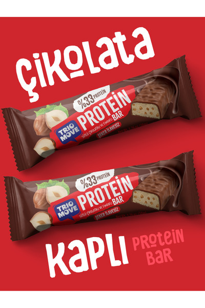 TrioMove Protein Bar - Fındıklı, %33 Protein, 50 g x 9 Adet Trio Move