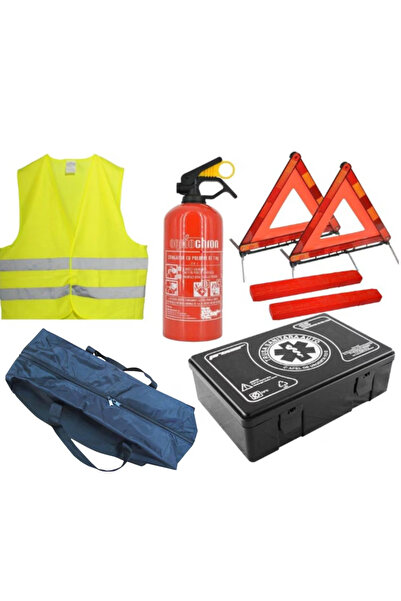 SMARTIC Kit Siguranta Auto Omologat, SMARTIC, valabilitate 5 ani – trusa se prim ajutor, stingator, 2 triu