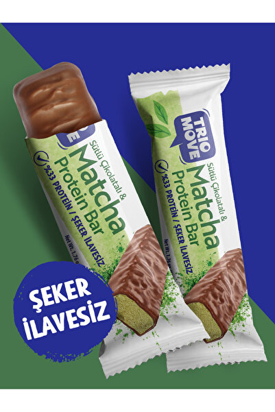 TrioMove Protein Bar - Matcha %33 Protein, 50 g x 9 Adet Trio Move