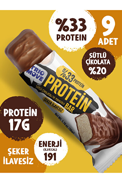 TrioMove Protein Bar - Mango ve Yoğurtlu, %33 Protein, 50 g x 9 Adet Trio Move