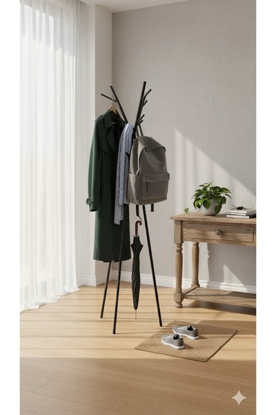 He Dizayn Aksesuar Tripod Portmanto – Metal Askılık Ayaklı Elbise Askısı Mode...