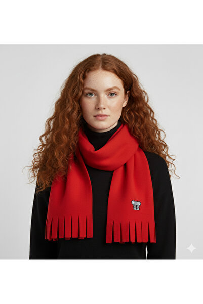 MBEY Koala Embroidery Detailed Scarf