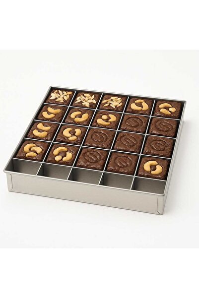 Nar kalıp Narkalıp Brownie  Kek Kalıbı Çap 20 x 20cm 36 Dilim