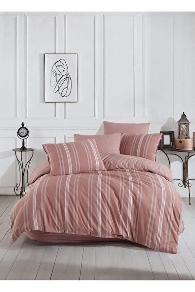 MyStory Home Double Size Duvet Cover Set with Elastic Sheet - Tile