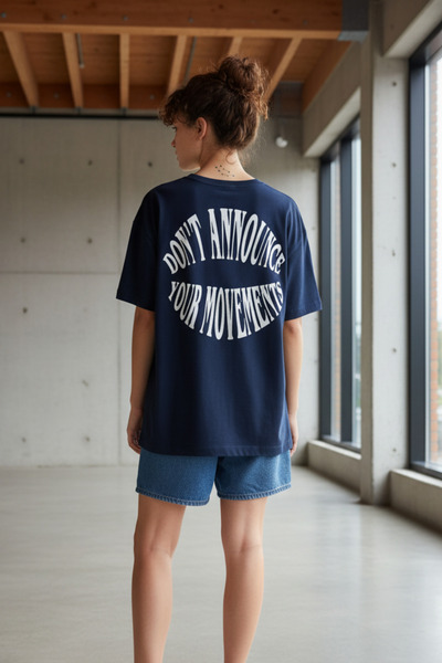 UNCİA OUTDOORS tricou oversize unisex cu decolteu cu imprimeu malkoçbey