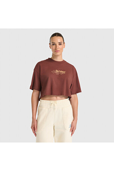 New Balance WNT3513 Kahverengi Kadın Tişört