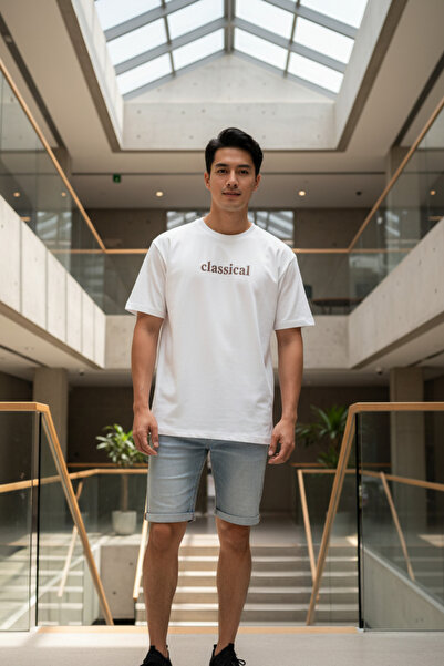 UNCİA OUTDOORS تي شيرت بياقة دائرية مطبوعة كبيرة الحجم للجنسين