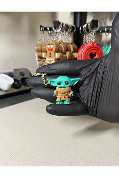 Florya Studyo Baby Yoda anahtarlık Star Wars karakter sevimli dekoratif kolek...