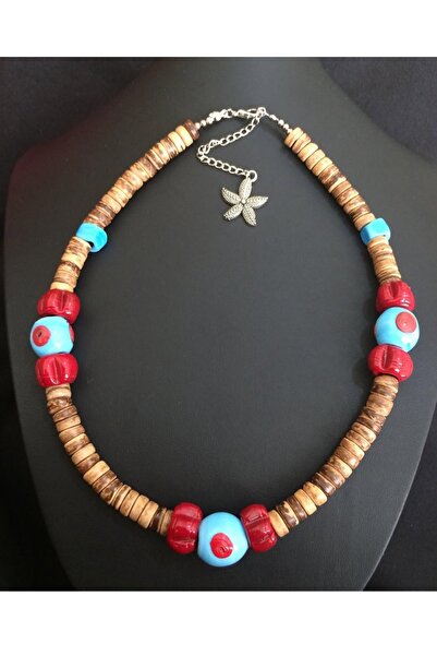 Birtakı'm Şeyler Authentic Coconut Bead and January Work Evil Eye Bead Handma...