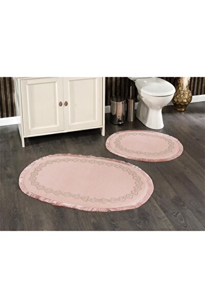 Mavi Kelebek Home Set de 2 toalete cu capac pentru toaletă - Baza anti-alunecare, cu franjuri strălucitoare, moale și plușată - 4 opțiuni de culoare