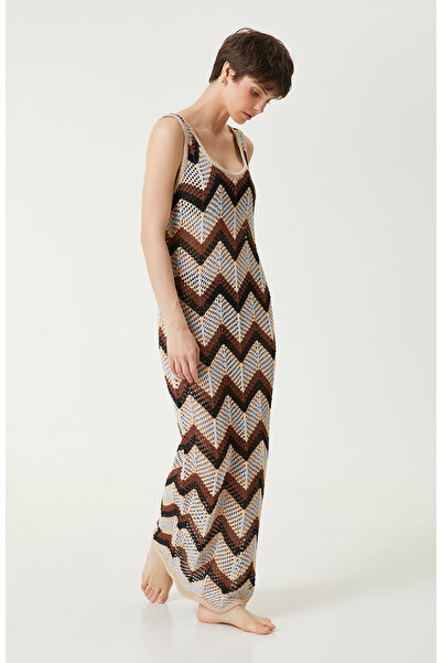 Network Kahverengi Plaj Elbise