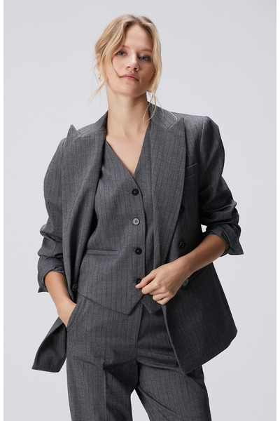 Network Antrasit Yün Karışımlı Ceket