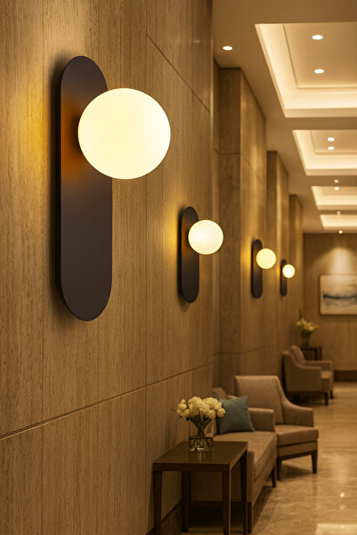 VENON 1 قطعة مصباح حائط معدني بيضاوي الشكل من الزجاج الأبيض لغرفة النوم - بجانب السرير - حديث للحمام