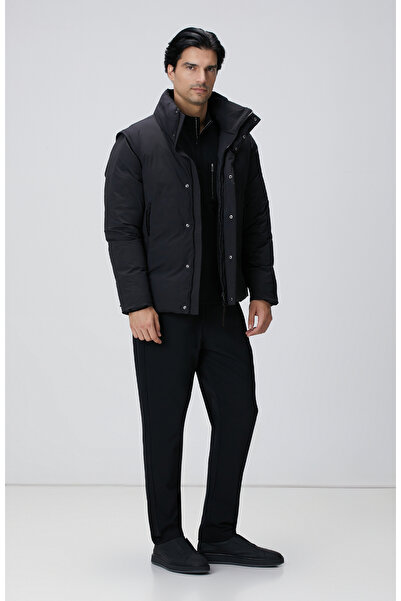Network Siyah Yelek Olabilen Puffer Mont