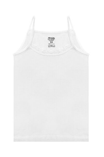 Öts Pachet de 2 tricouri pentru fete din dantelă cu nervuri (100% bumbac)