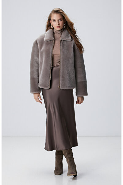 Network Gri Çift Taraflı Deri Kaban