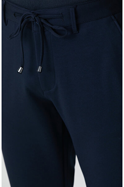 Network Lacivert Jogger Örme Pantolon